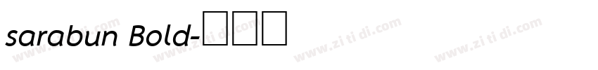 sarabun Bold字体转换